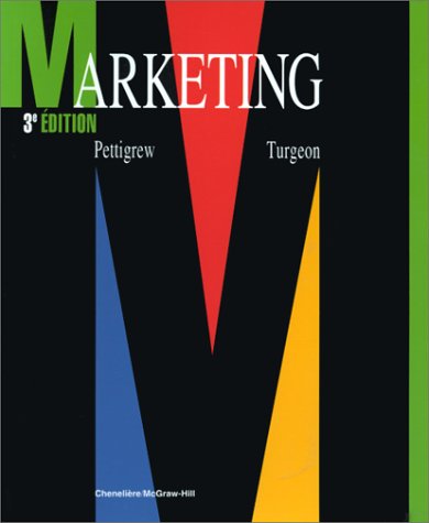 Livre Marketing (3e édition) - Pettigrew - Turgeon (Livre d'occasion) - ISBN 2894610262
