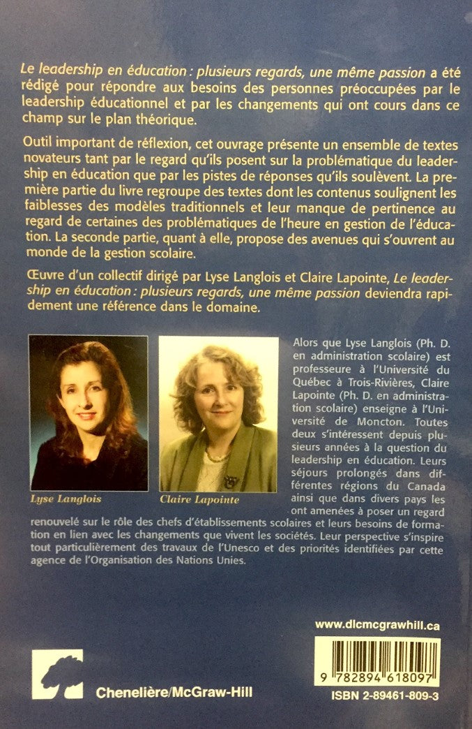 Livre Le leadership en éducation (Livre d'occasion) - ISBN 2894618093