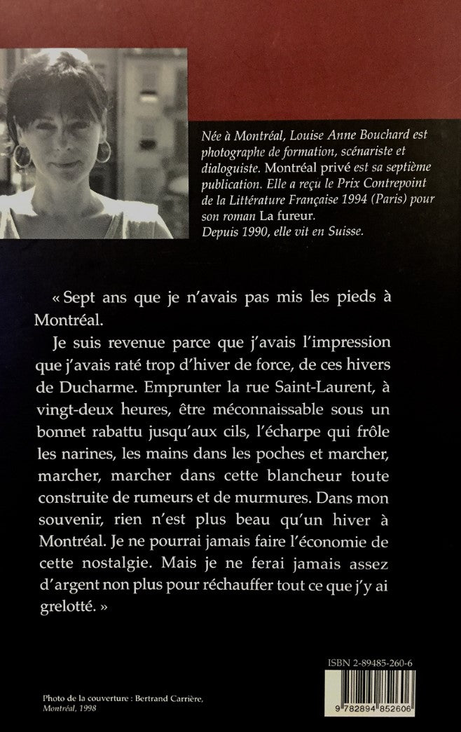 Livre Montréal privé - Louise Anne Bouchard (Livre neuf) - ISBN 2894852606