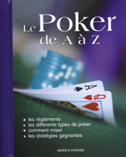 Livre Le Poker de A à Z - Lou Krieger (Livre d'occasion) - ISBN 2895233357