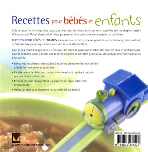 Livre Recettes pour bébés et enfants - Marie-Claude Morin (Livre d'occasion) - ISBN 2895235422