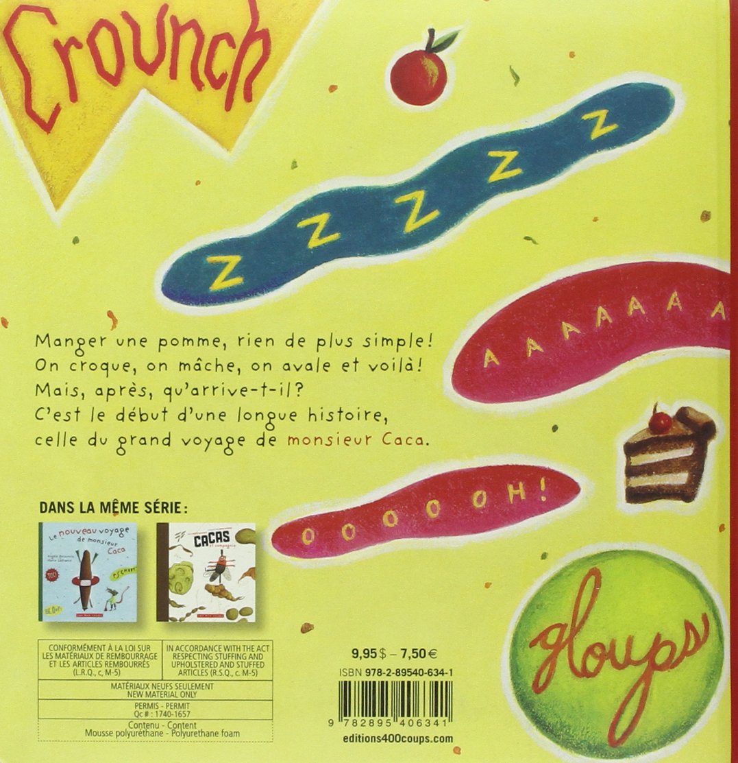 Livre Le grand voyage de monsieur caca - Angèle Delaunois (Livre d'occasion) - ISBN 2895406340