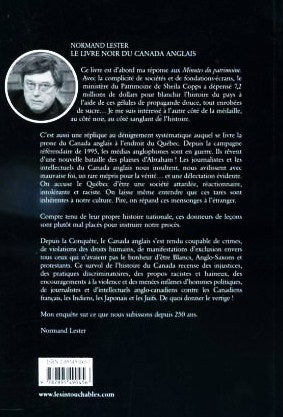 Livre Le livre noir du Canada anglais - Normand Lester (Livre d'occasion) - ISBN 2895490457