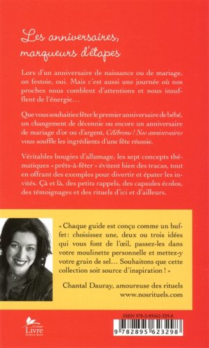 Livre Célébrons ! Nos anniversaires - Chantal Dauray (Livre d'occasion) - ISBN 2895623295