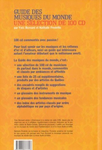 Livre Guide des musiques du monde : Une sélection de 100 CD - Nathalie Fredette (Livre neuf) - IS...