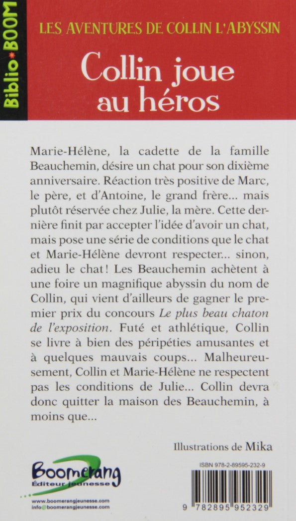 Livre Collin joue au héros - Pierre Dubois (Livre d'occasion) - ISBN 2895952329