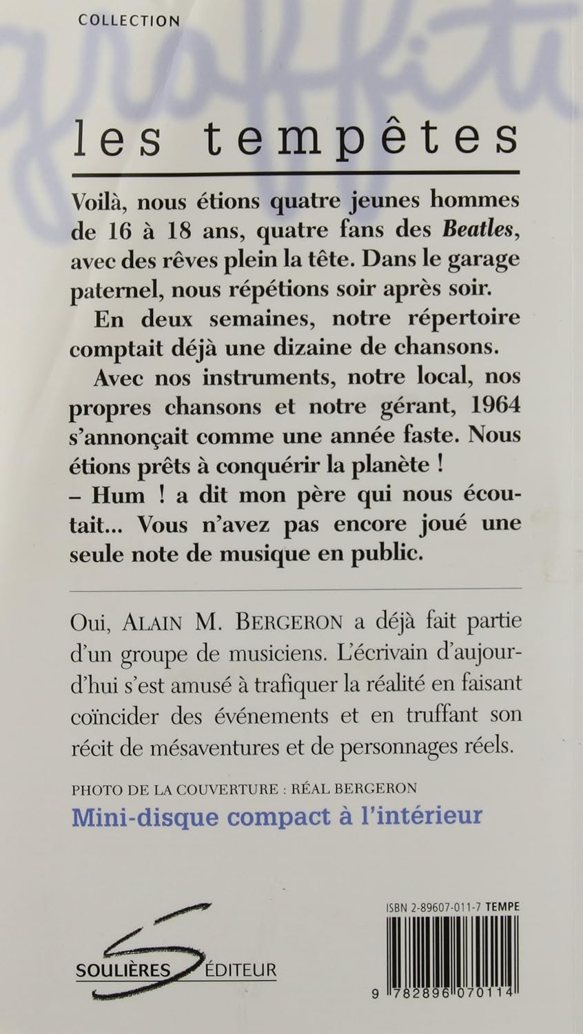 Livre Les tempêtes - Alain M. Bergeron (Livre d'occasion) - ISBN 2896070117