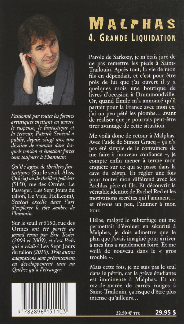 Livre Grande liquidation - Patrick Senécal (Livre d'occasion) - ISBN 2896151109