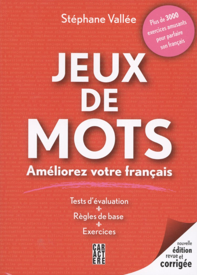 Livre Jeux de mots : Améliorez votre français - Stéphane Vallée (Livre d'occasion) - ISBN 2896420649