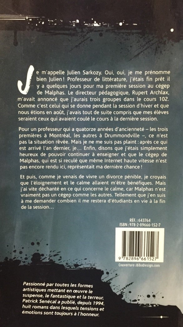 Livre Le cas des casiers carnassiers - Patrick Senécal (Livre d'occasion) - ISBN 2896661522