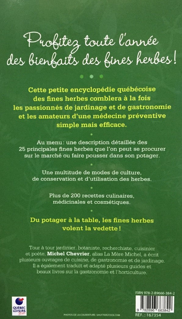 Livre Connaître et cuisiner les fines herbes (Michel Chevrier) (Livre neuf) - ISBN 2896663843