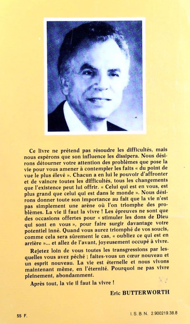 Livre Le devoir de vivre - Eric Butter Worth (Livre d'occasion) - ISBN 2900219388