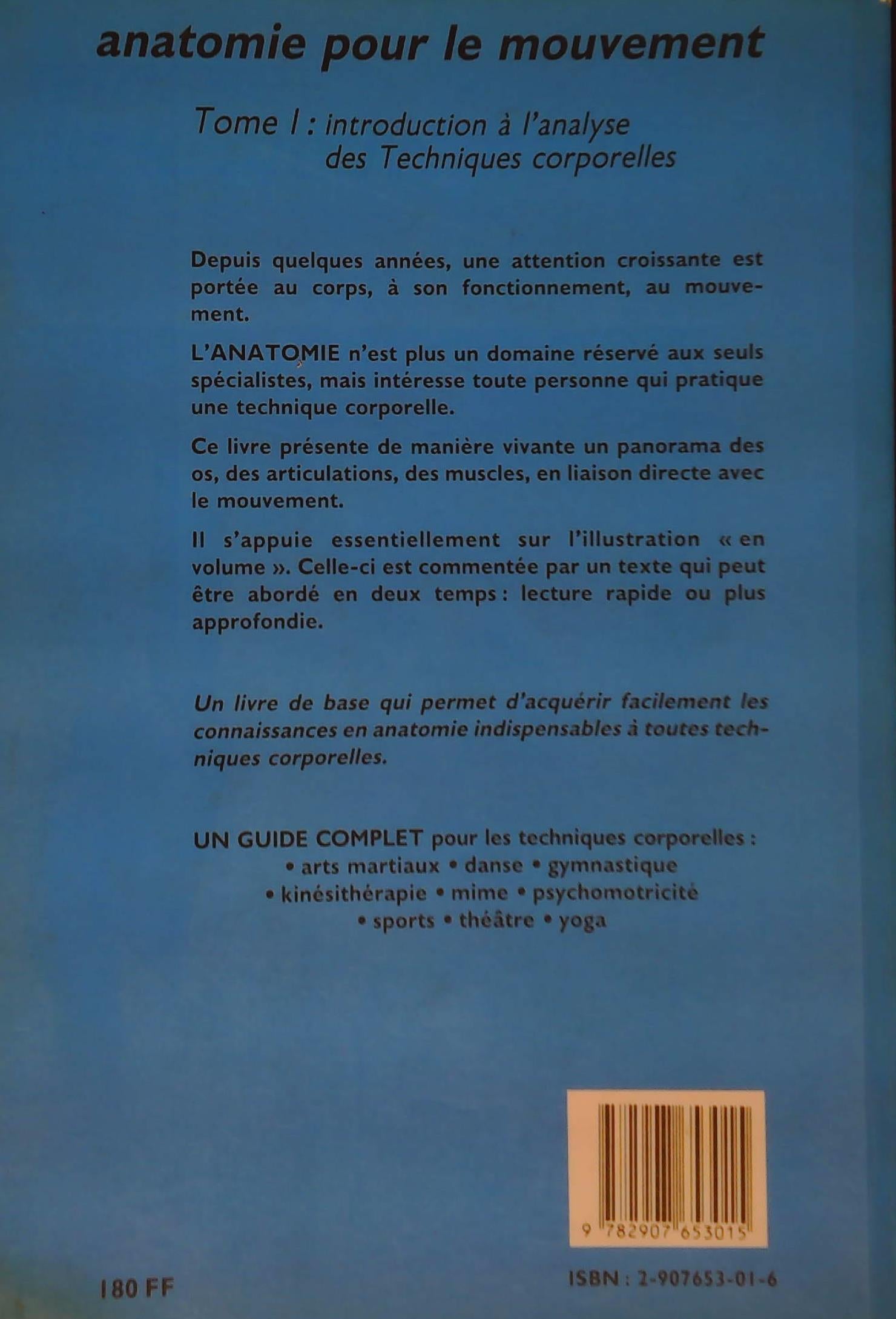 Livre Introduction a l'analyse des techniques corporelles - Blandine Calais-Germain (Livre d'occa...