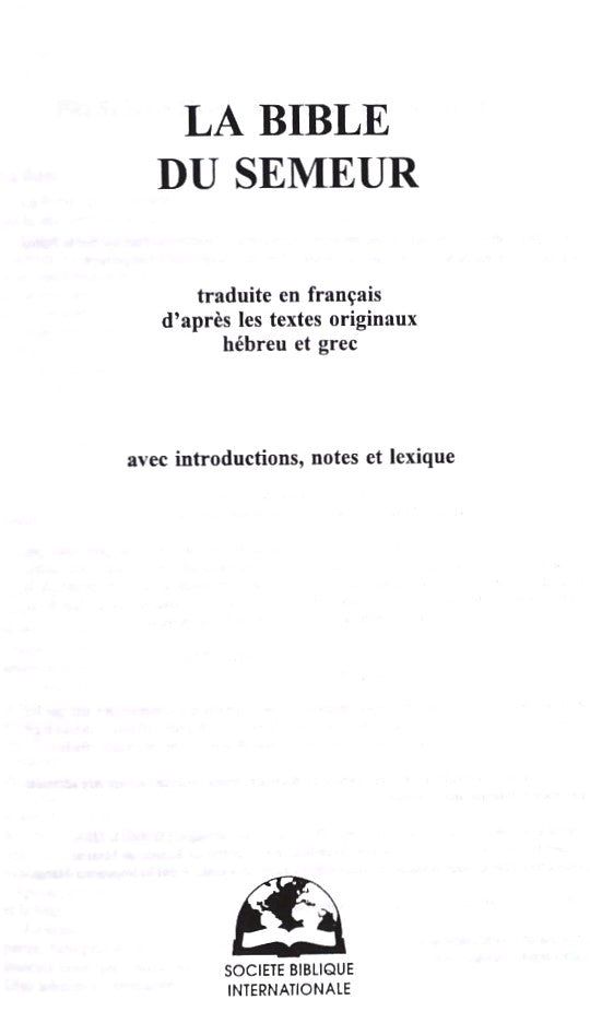 Livre La Sainte Bible : La Bible du Semeur - Collectif (Livre d'occasion) - ISBN 2911769058