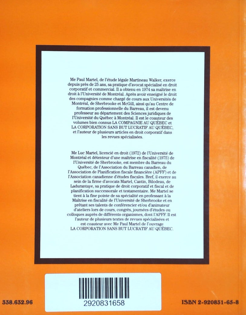 Les conventions entre actionnaires : Une approche pratique (6e édition) (Paul Martel)