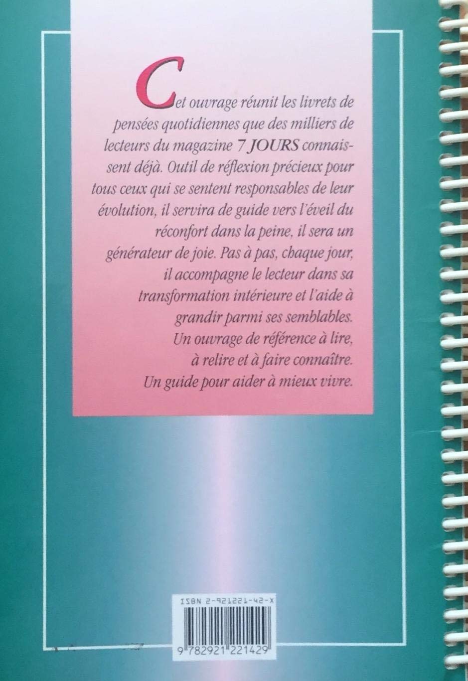 Livre Un jour à la fois : recueil de 365 pensées quotidiennes (Livre d'occasion) - ISBN 292122142X