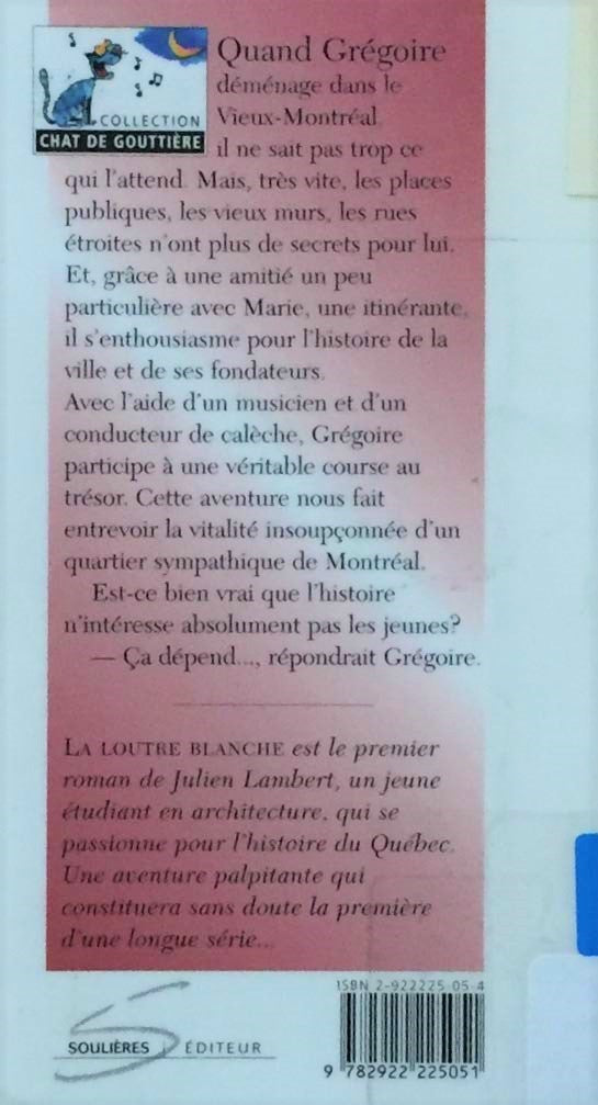 Livre La loutre blanche - Julien Lambert (Livre d'occasion) - ISBN 2922225054