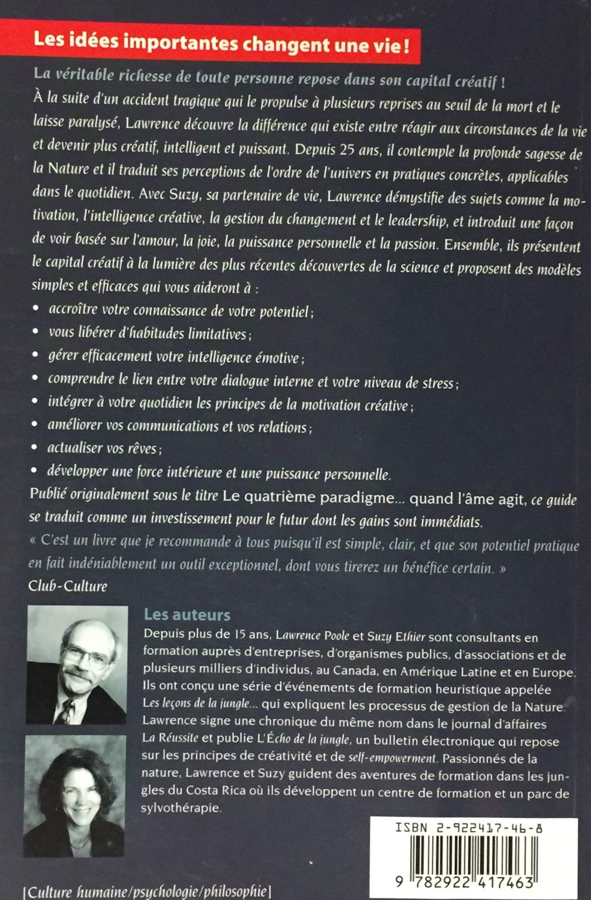 Livre Investissez dans votre capital créatif - Lawrence J-E. Poole (Livre d'occasion) - ISBN 2922...