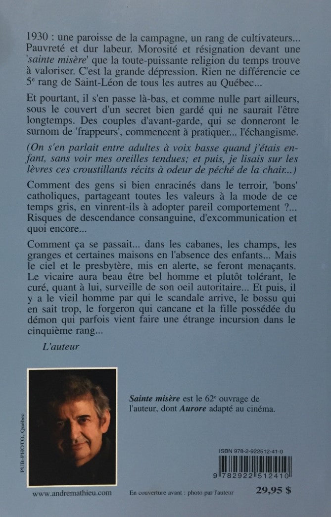 Livre Le 5e rang # 1 : Sainte misère (André Mathieu) (Livre d'occasion) - ISBN 292251241X