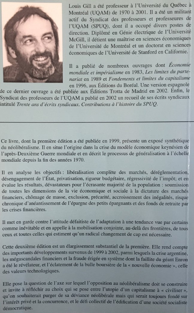 Livre Le néolibéralisme - Louis Gill (Livre d'occasion) - ISBN 2922537056