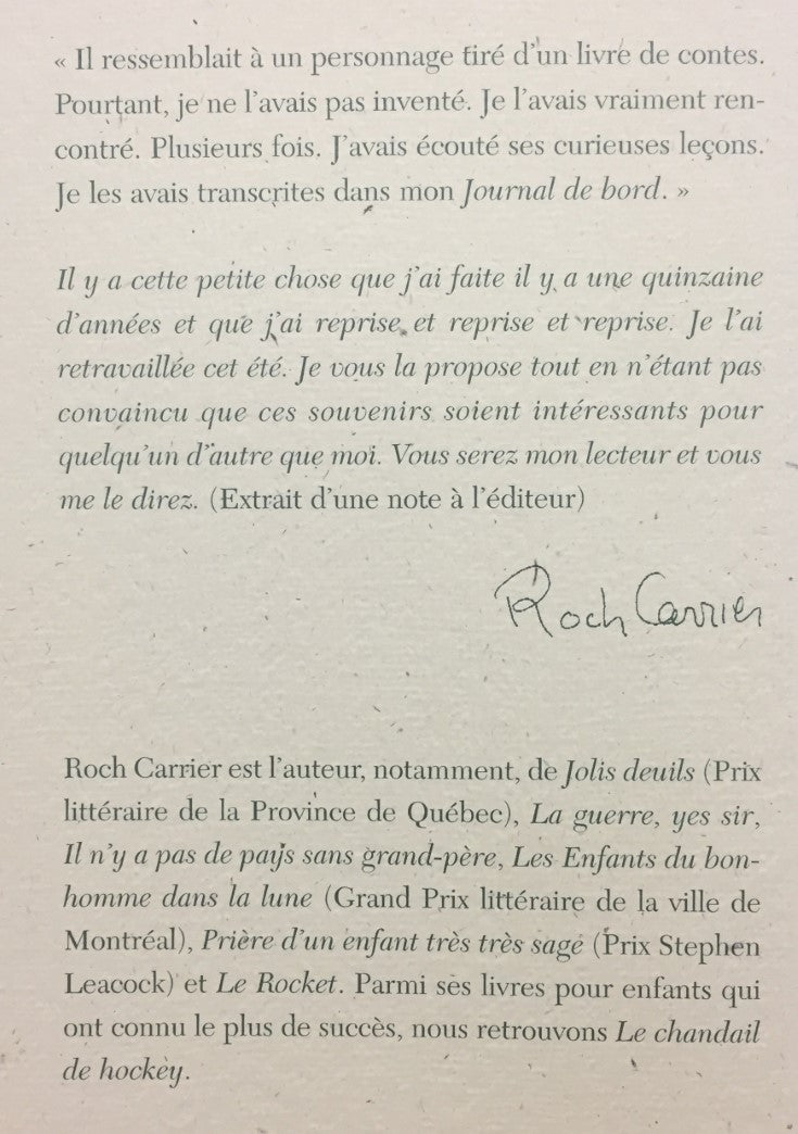 Livre Le petit bonhomme rond qui avait des plumes à son chapeau melon - Roch Carrier (Livre d'occ...