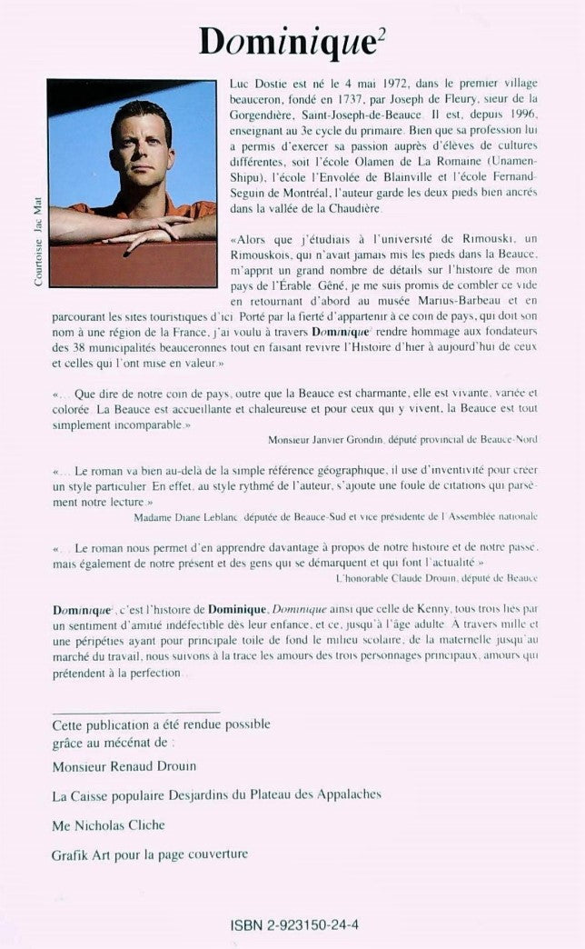 Livre Dominique - Luc Dostie (Livre d'occasion) - ISBN 2923150244