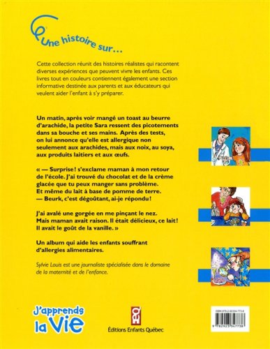 Livre Pas de noix pour Sara : Une histoire sur les allergies alimentaires - Sylvie Louis (Livre d...