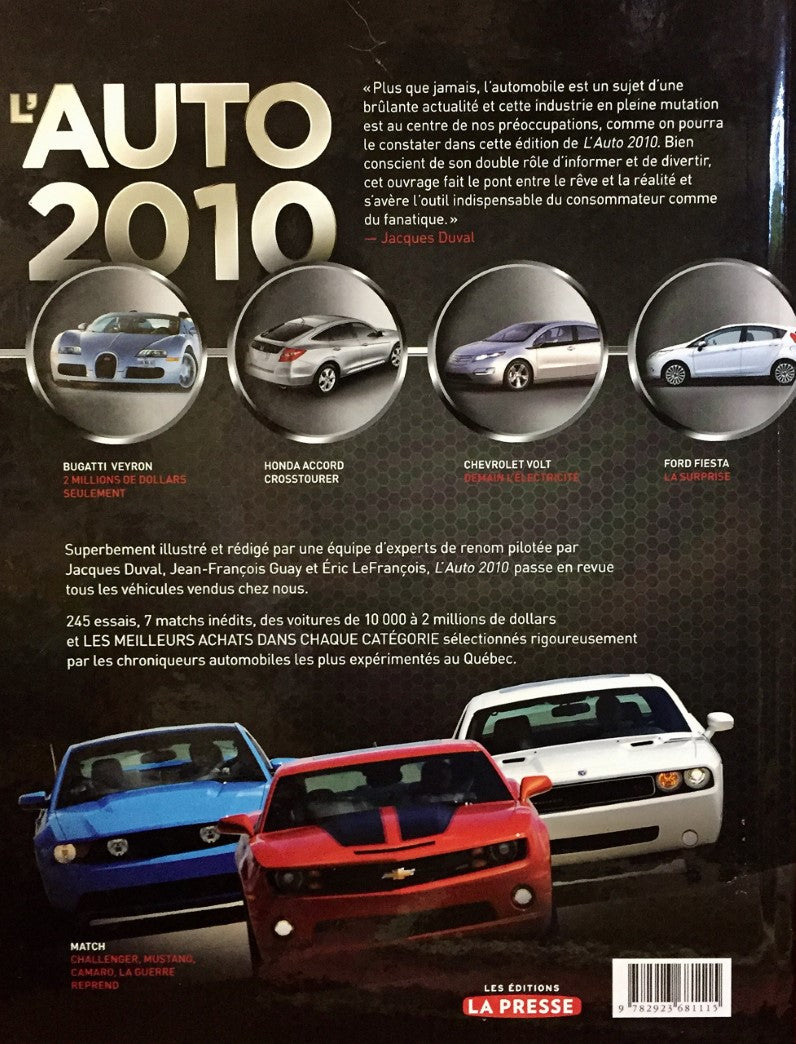 Livre L'auto 2010 - Collectif (Livre neuf) - ISBN 2923681118