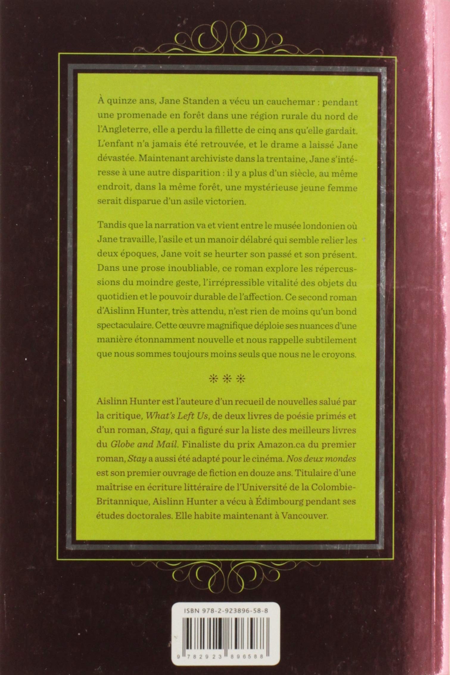 Livre Nos deux mondes - Aislinn Hunter (Livre d'occasion) - ISBN 2923896580