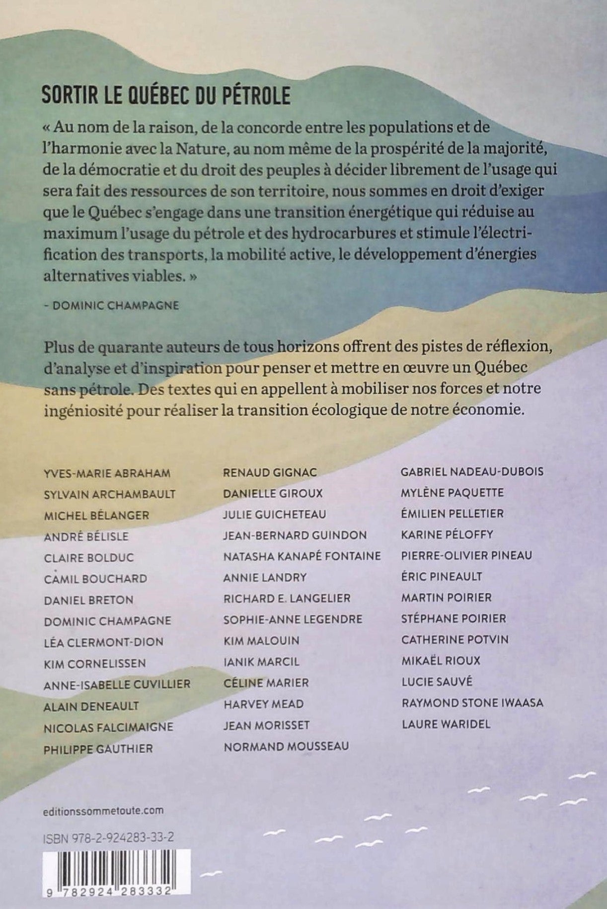 Livre Sortir le Québec du pétrole - Collectif (Livre neuf) - ISBN 2924283337