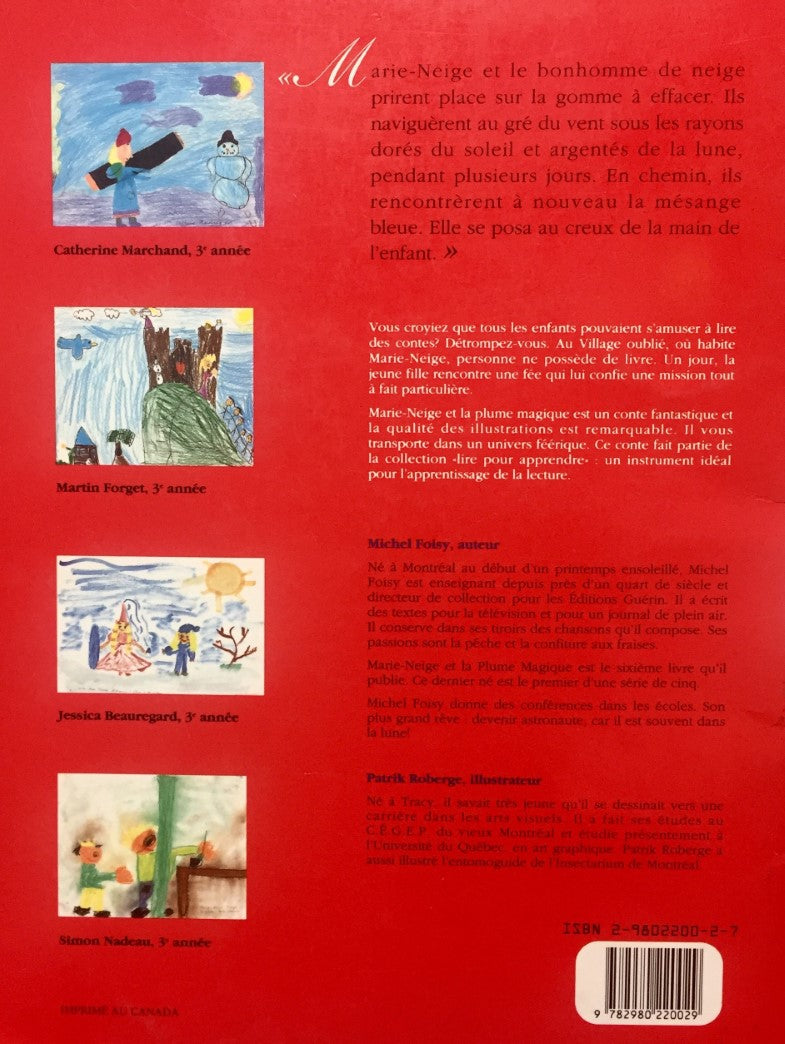 Livre Marie-Neige et la plume magique - Michel Foisy (Livre d'occasion) - ISBN 2980220027