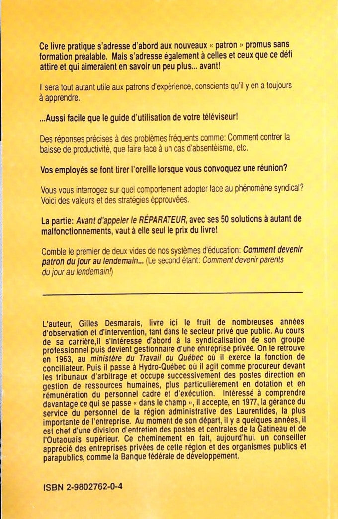 Livre Mode d'emploi de la personne - Gilles Demarais (Livre d'occasion) - ISBN 2980276204