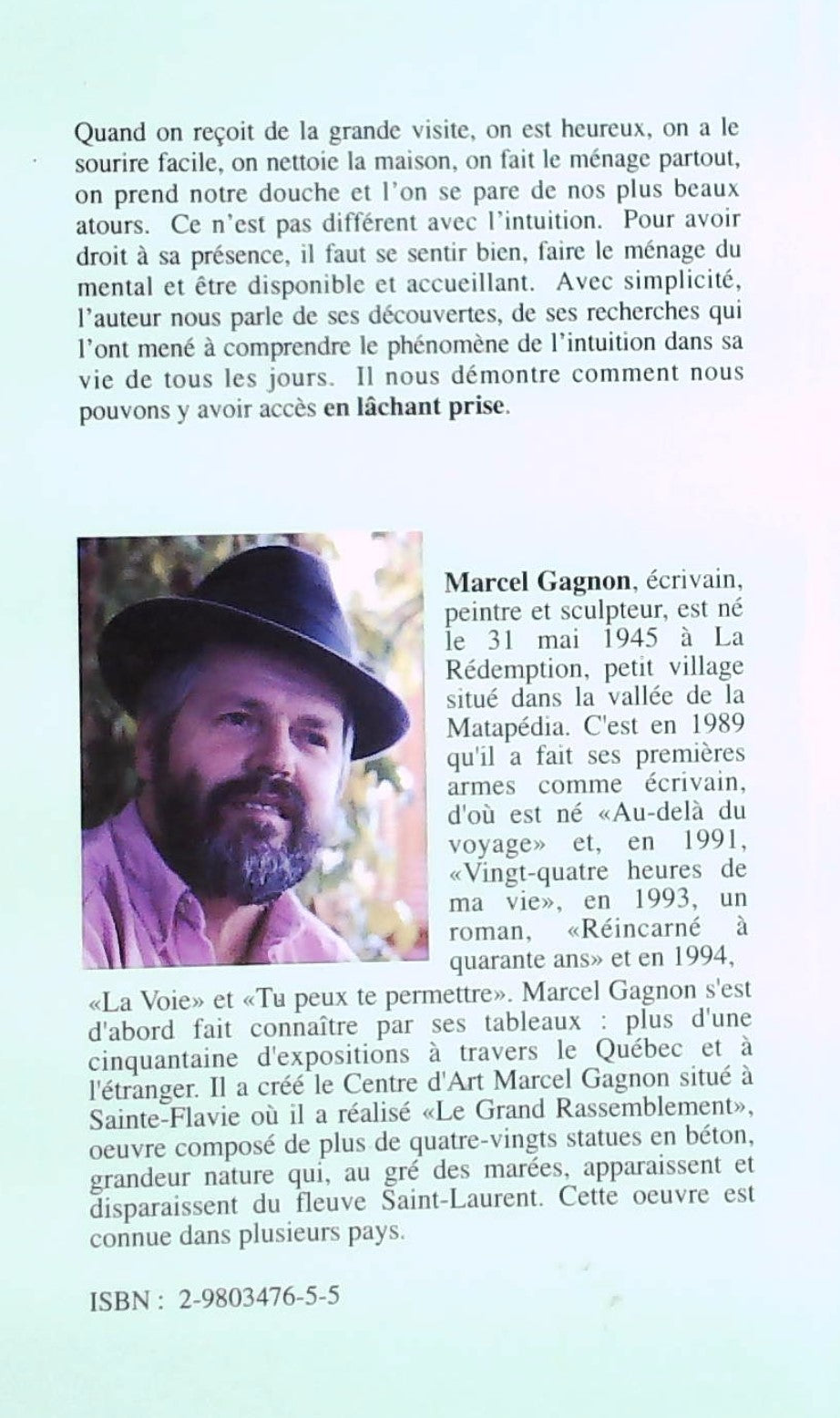 Livre L'intuition : Se préparer à recevroi de la grande visite - Marcel Gagnon (Livre d'occasion)...