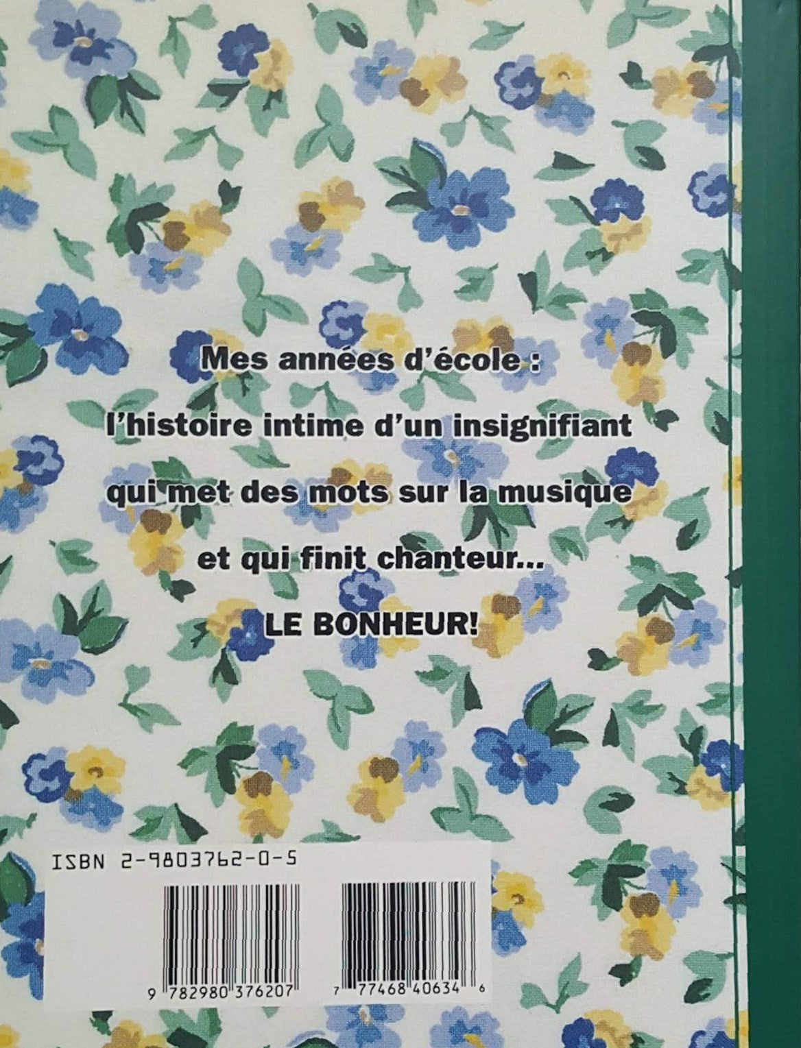 Livre Mes années d'école (Jean-Pierre Ferland) (Livre d'occasion) - ISBN 2980376205