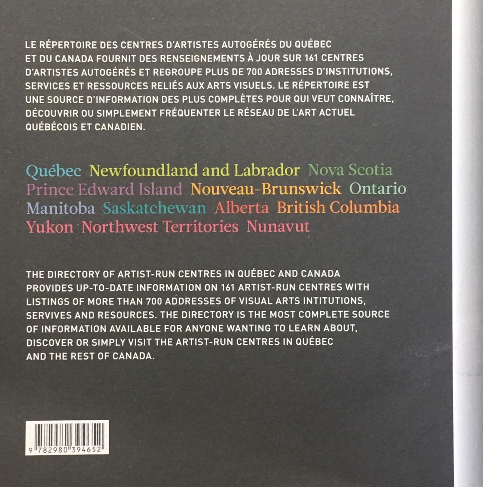 Livre Répertoire des centres d'artistes autogérés du Québec et Canada - RCAAQ (Livre d'occasion) ...