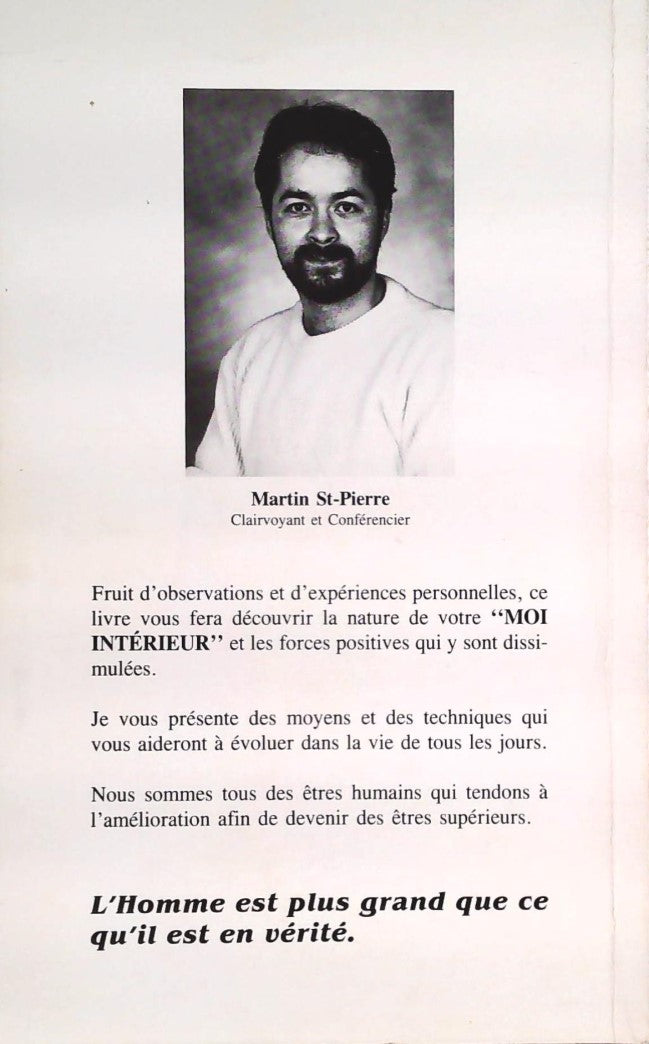 Livre L'inconnu et ses vérités - Martin St-Pierre (Livre d'occasion) - ISBN 2980399507
