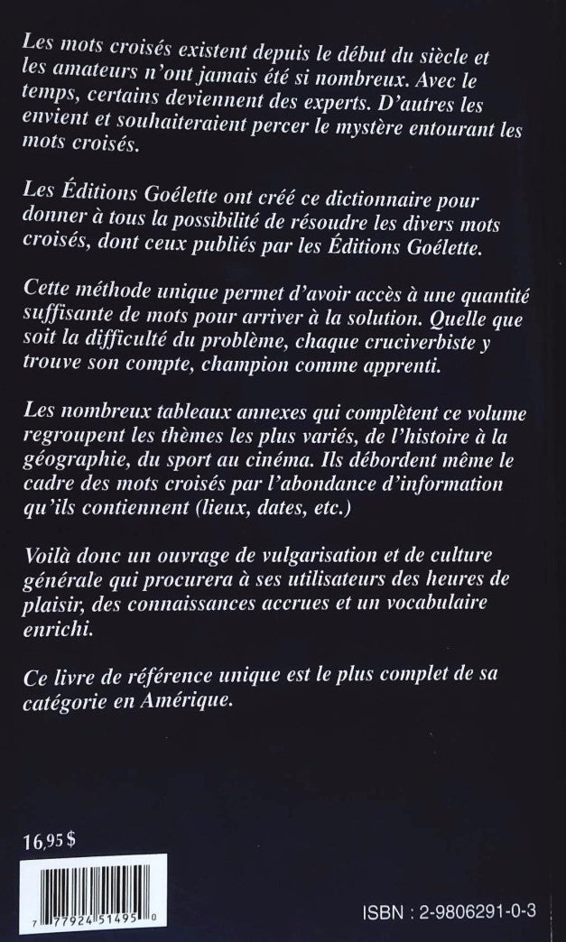 Dictionnaire des mots croisés