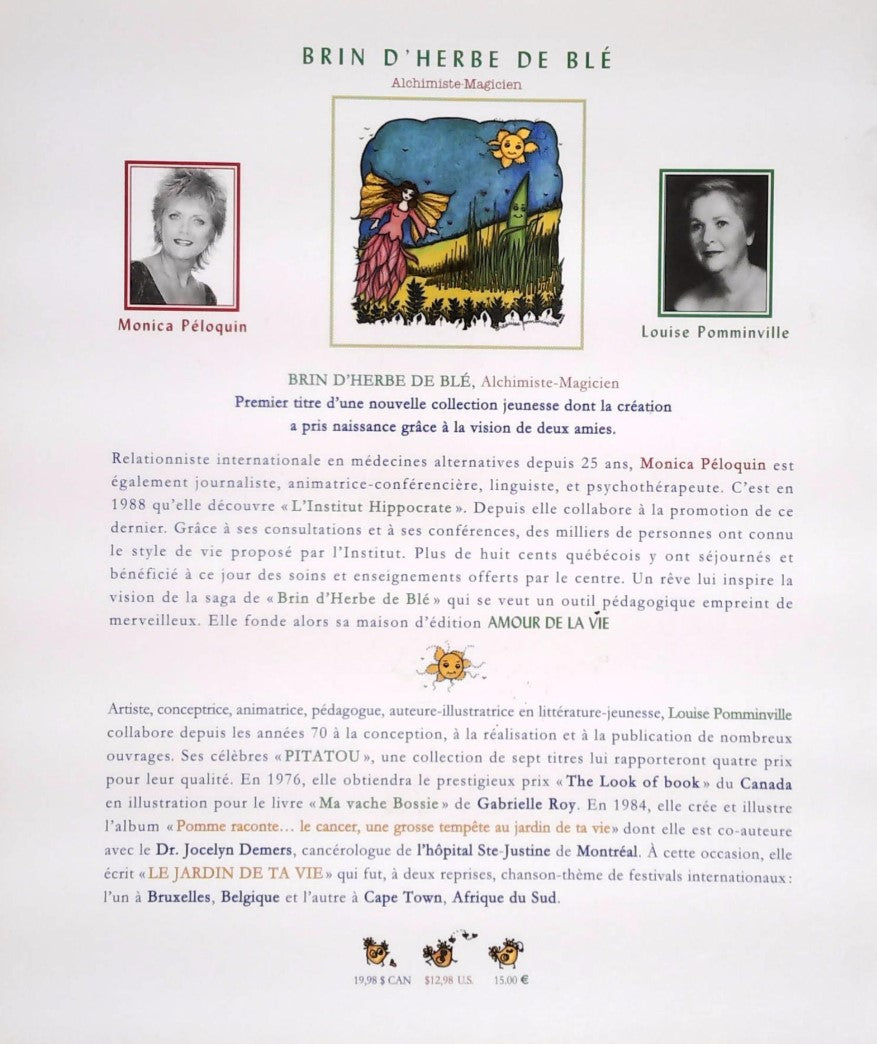 Livre Brin d'herbe de blé : alchimiste-magicien - Monica Péloquin (Livre d'occasion) - ISBN 29807...