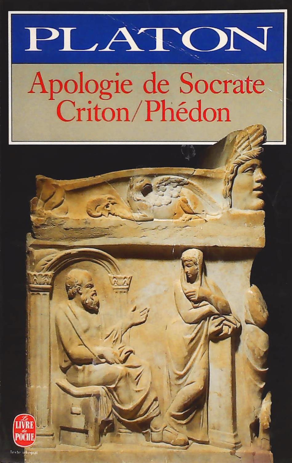 Livre Apologie de Socrate-Criton-Phedon - Platon (Livre d'occasion) - ISBN 2253061344