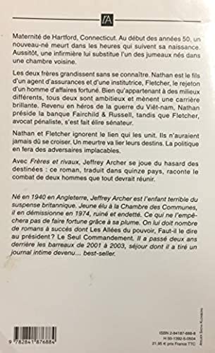 Livre Frères et rivaux - Jeffrey Archer (Livre d'occasion) - ISBN 2841876888