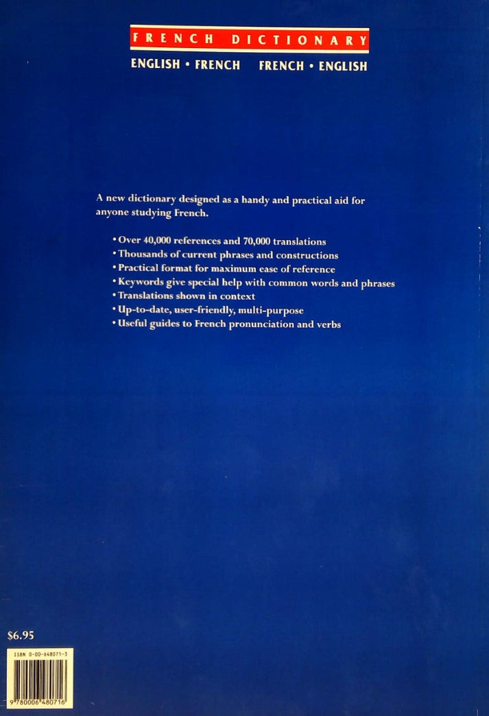 Livre Collins French Dictionary : English-French - French-English (Livre d'occasion) - ISBN 00064...