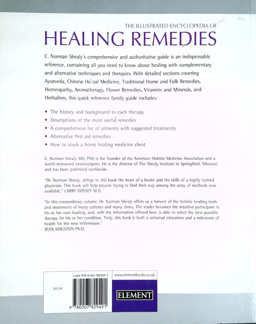 Livre The Illustrated Encyclopedia of Healing Remedies - C.Norman Shealy (Livre d'occasion)