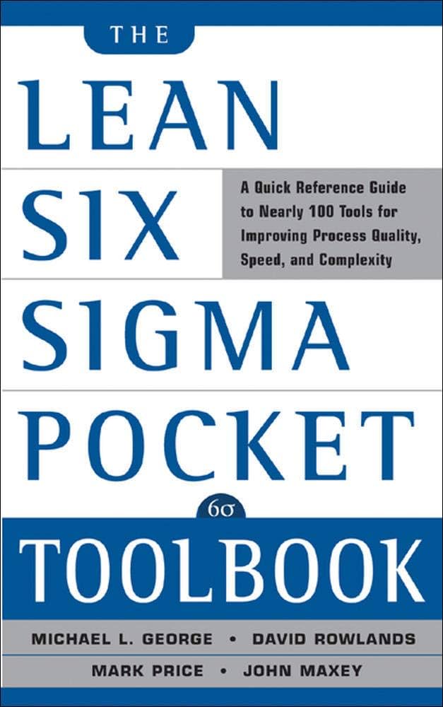 Livre The Lean Six Sigma Pocket Toolbook - Michael L. George (Livre neuf) - ISBN 0071441190
