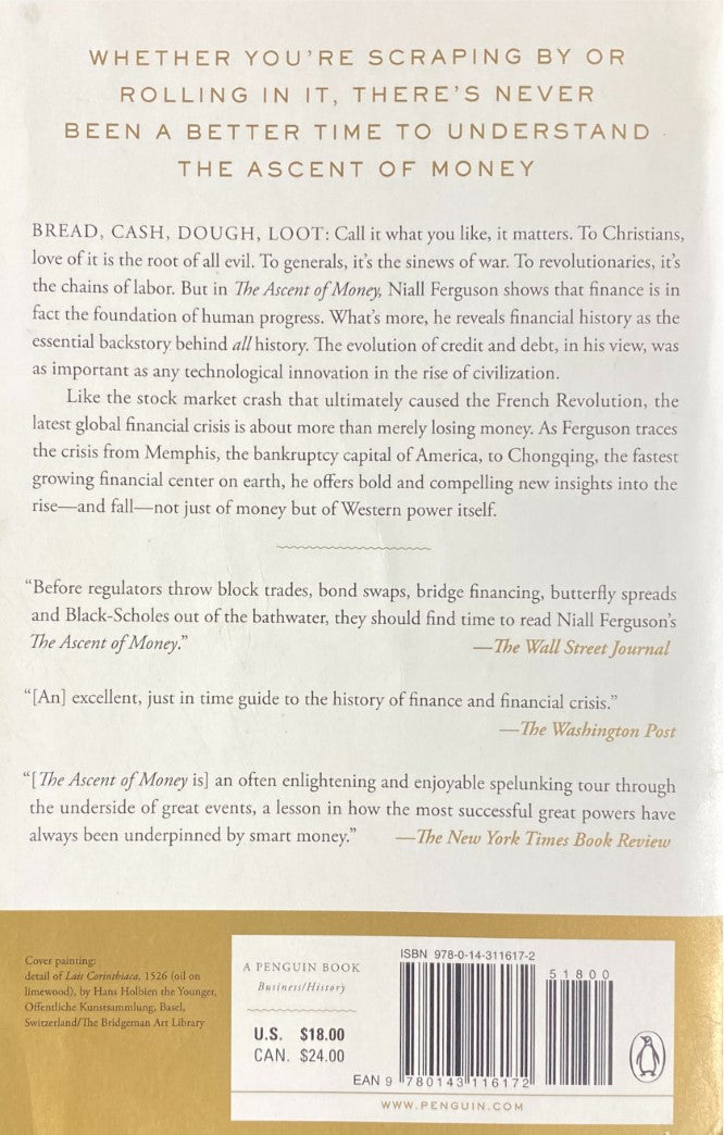 Livre The Ascent of Money: A Financial History of the World: 10th Anniversary Edition - Niall Fer...