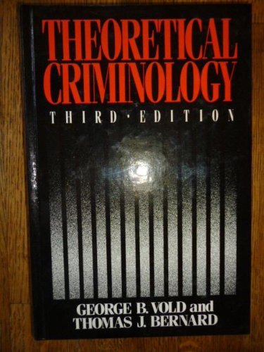 Livre Theoretical Criminology - George B. Vold (Livre d'occasion) - ISBN 0195036166