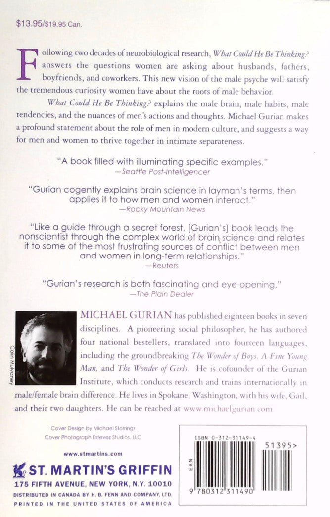 Livre What Could He Be Thinking? : How a Man's Mind Really Works - Michael Gurian (Livre d'occasi...