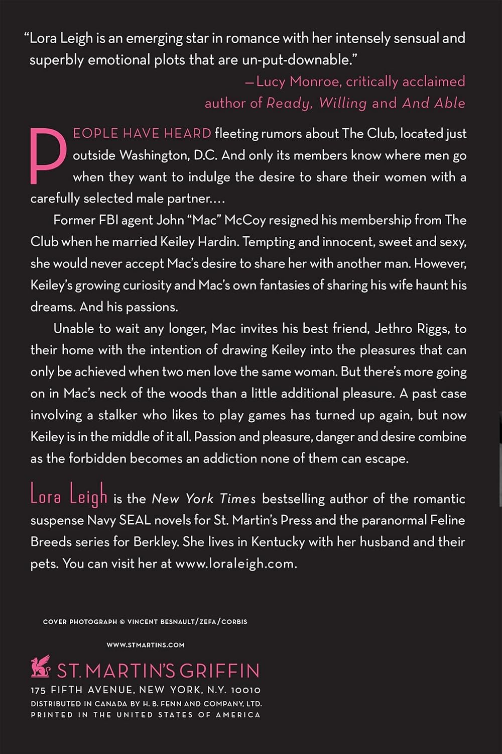 Livre Forbidden Pleasure - Lora Leight (Livre d'occasion) - ISBN 0312368712