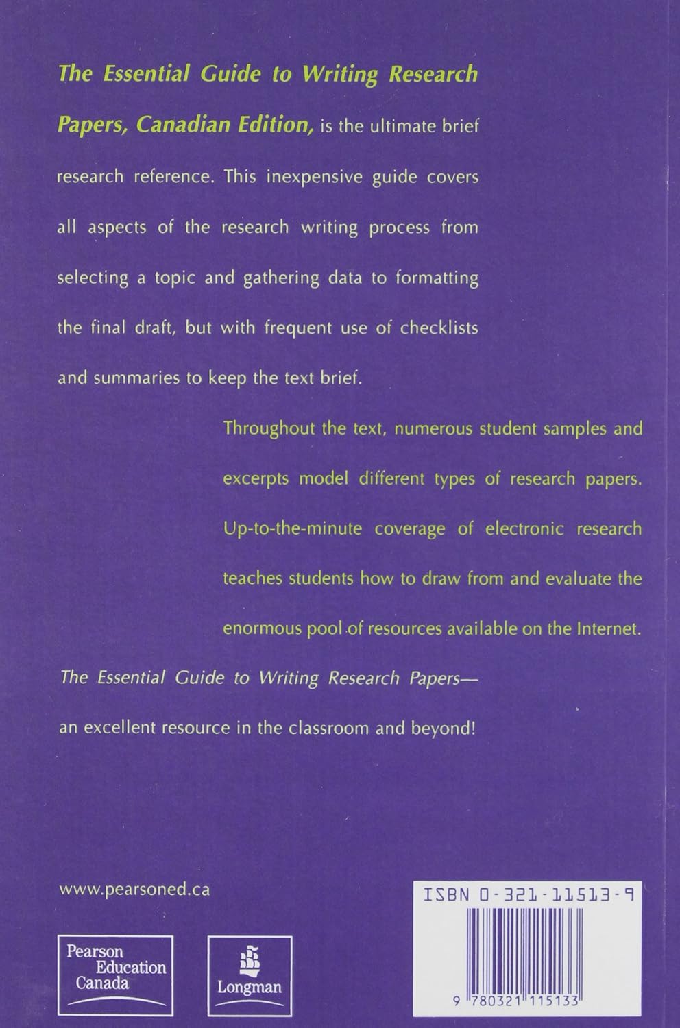 Livre Essential Guide to Writing Research Papers, Canadian Edition - James D. Lester Jr. (Livre d...