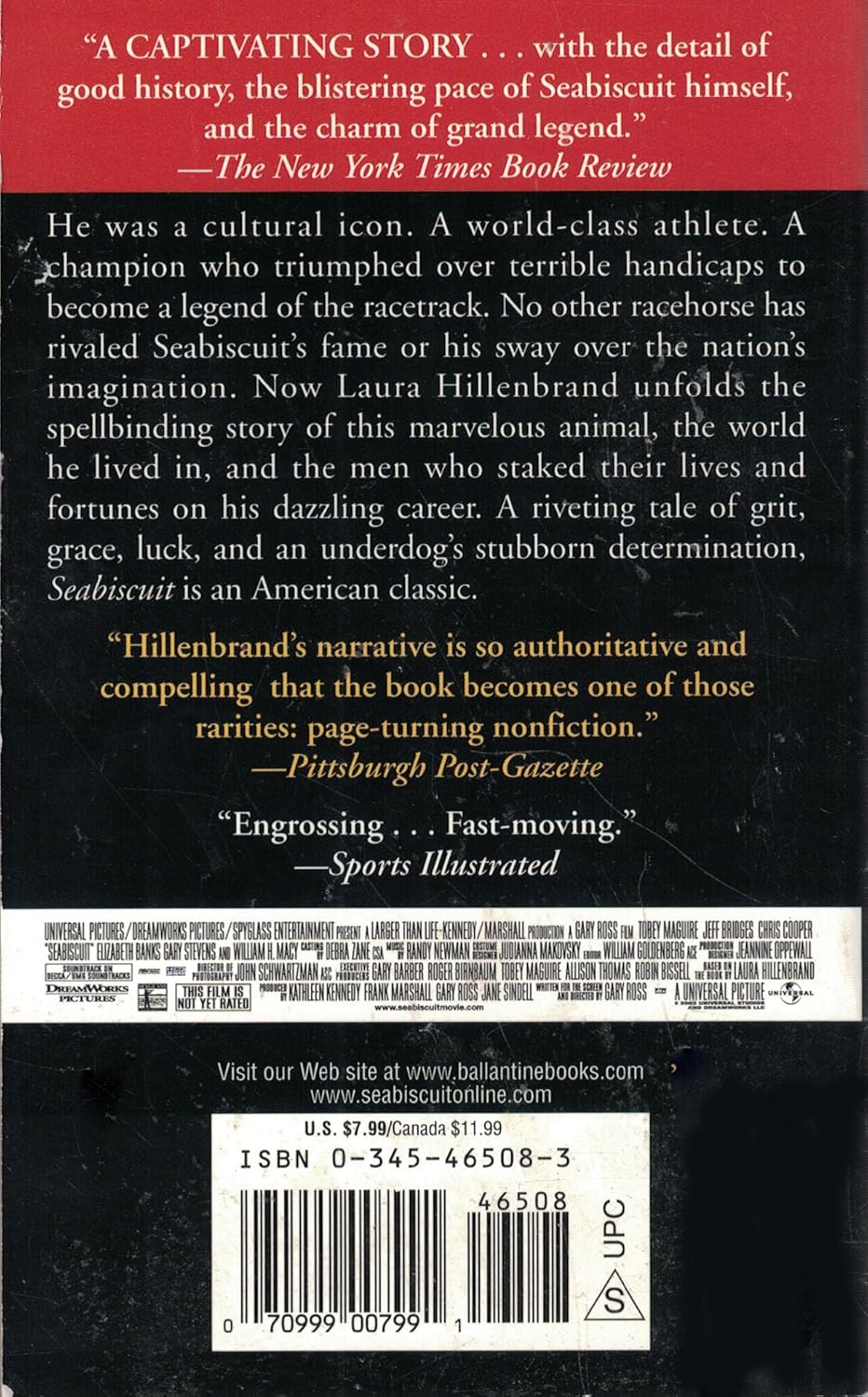 Livre Seabiscuit : An American Legend - Laura Hillenbrand (Livre d'occasion) - ISBN 0345465083