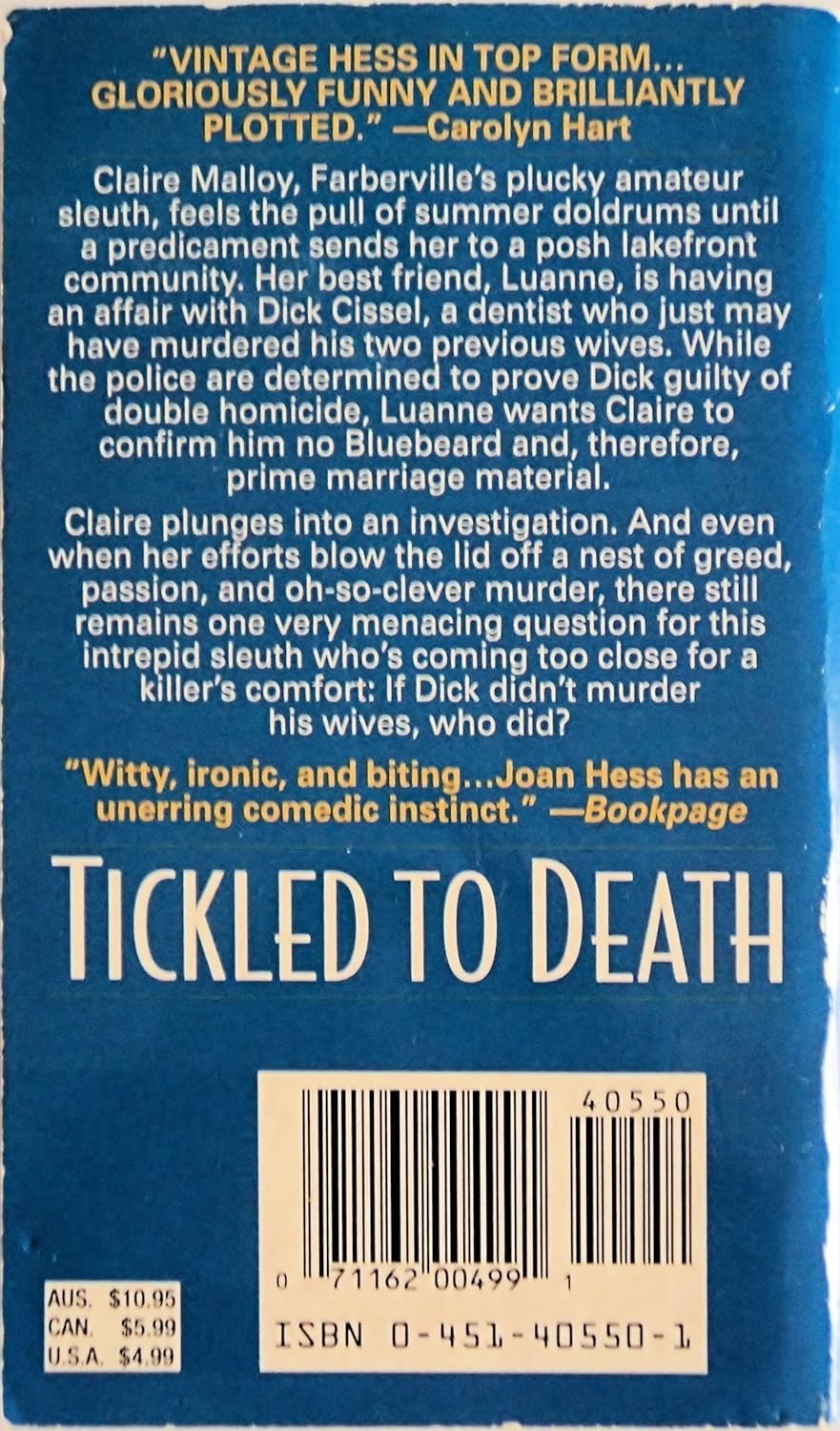 Livre Tickled To Death - Joan Hess (Livre d'occasion) - ISBN 0451405501